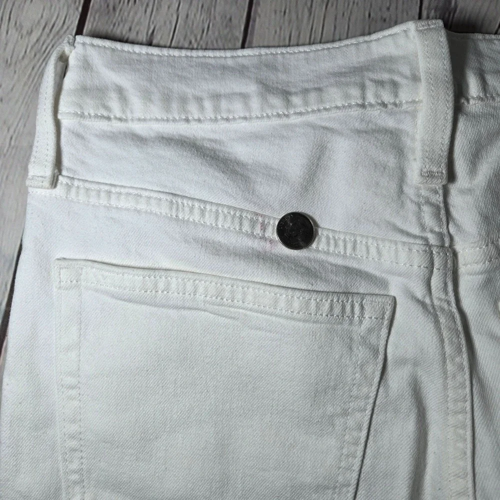 J Crew Slim Boyfriend Jeans White Recycled Denim Size 25‎